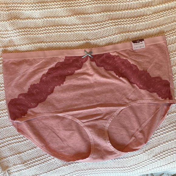 Cacique Pink Panties with Lace Trim - Picture 6 of 9